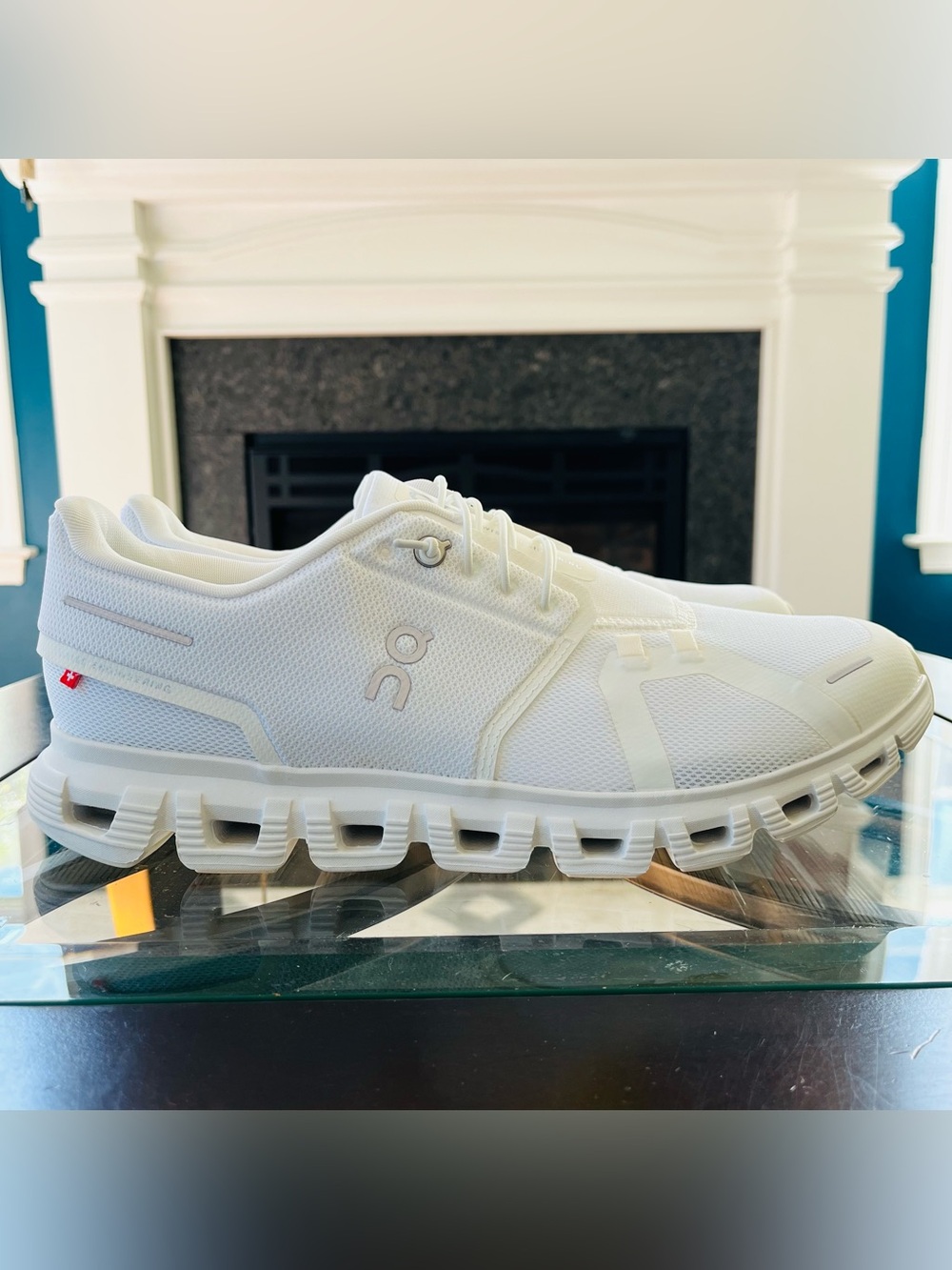 Sz 10 On Cloud 6 Men's Running Shoes All White 3MF10071200